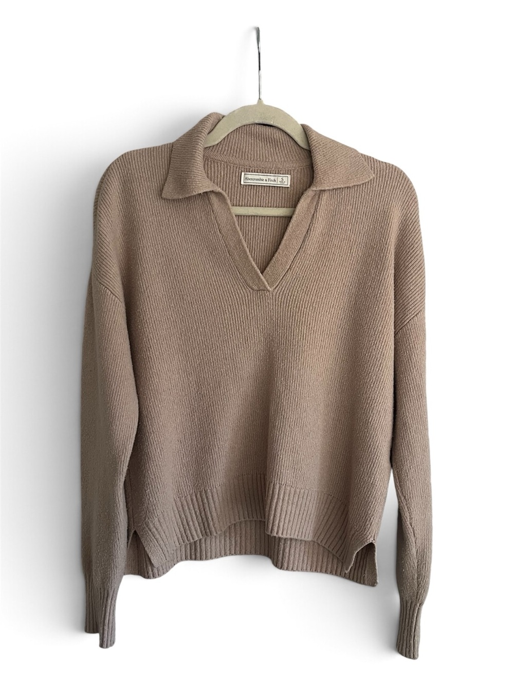 Abercrombie & Fitch Sweater Polo V-neck Knit Pullover Preppy Classic Women’s S